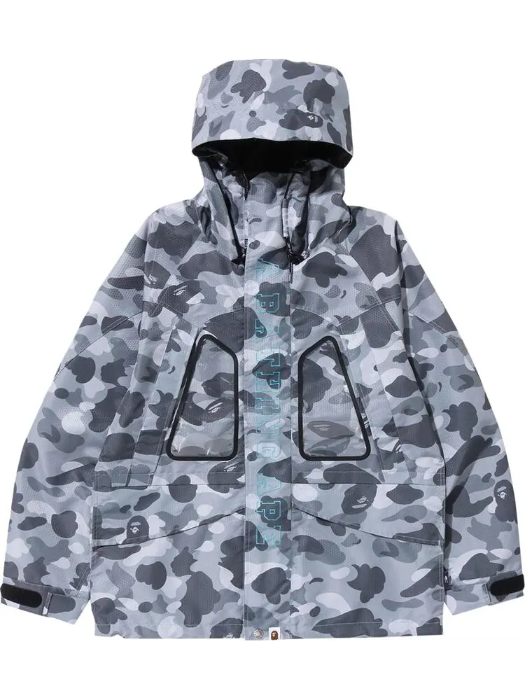 Куртка BAPE Honeycomb Camo Snowboard Jacket 'Grey' — изображение 1 из 3, серый