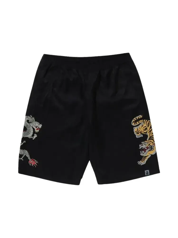 Шорты с японским мотивом BAPE — изображение 1 из 1, черный