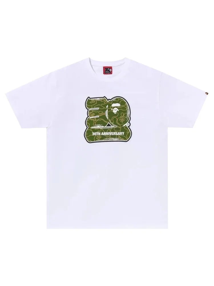 Футболка BAPE 30th Anniversary #2 'White/Green' — изображение 1 из 2, белый