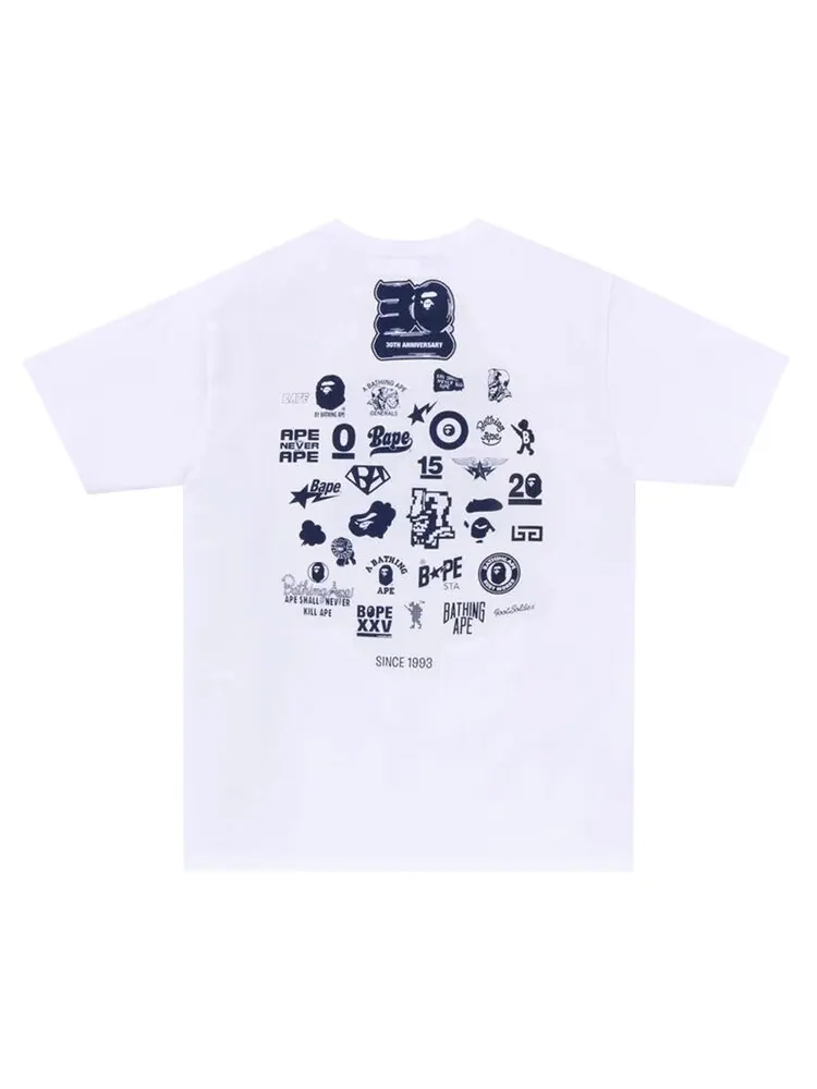 Футболка BAPE 30th Anniversary #2 'White/Navy' — изображение 2 из 2, белый