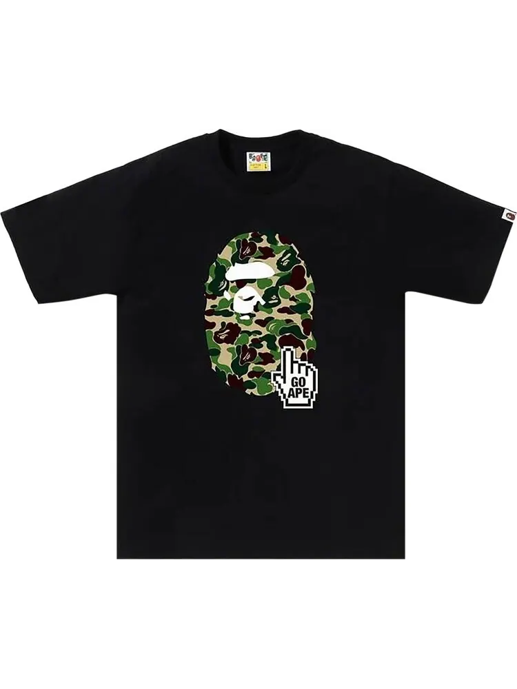 Футболка BAPE ABC Camo (Online Exclusive) 'Black/Green' — изображение 1 из 1, черный