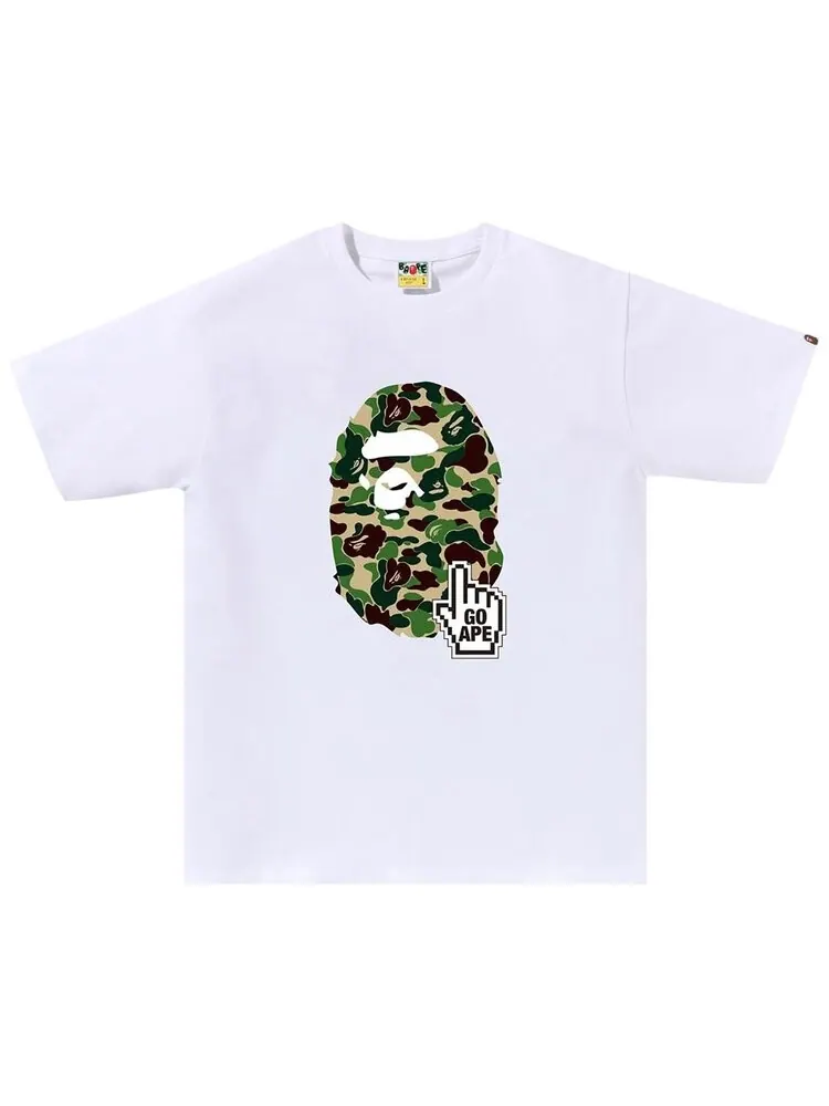 Футболка BAPE ABC Camo (Online Exclusive) 'White/Green' — изображение 1 из 1, белый