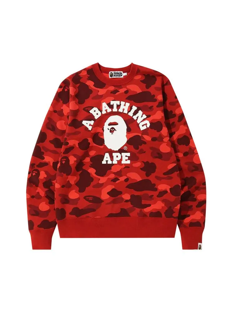 Свитер BAPE Color Camo College Crewneck — изображение 1 из 1, красный