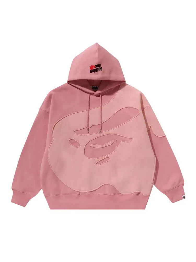 Худи BAPE Head Patch Pullover Hoodie — изображение 1 из 1, розовый
