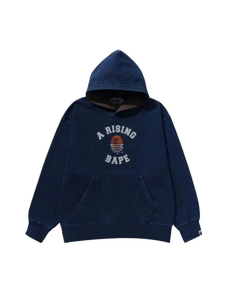 Худи BAPE A Rising Indigo Pullover Hoodie — изображение 1 из 1, темно-синий