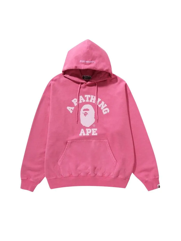 Худи BAPE College Overdye Pullover Hoodie — изображение 1 из 1, розовый