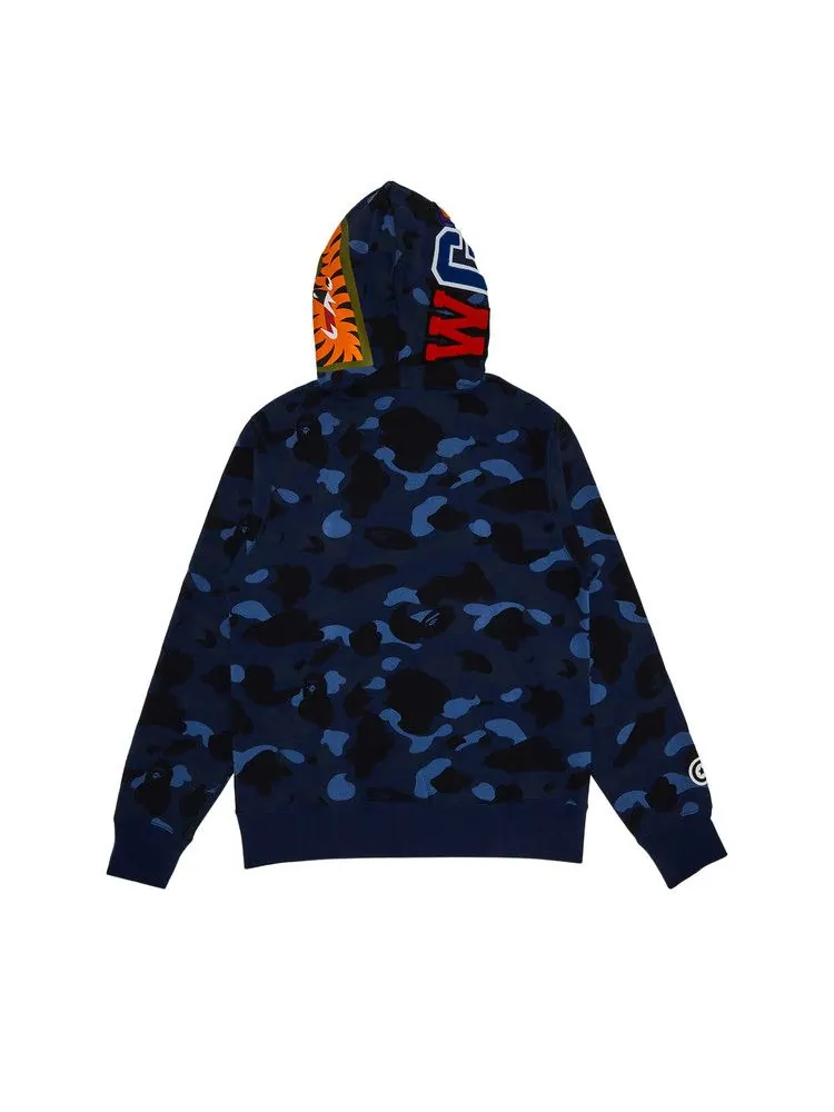 Худи BAPE Color Camo Shark Full Zip Hoodie — изображение 3 из 4, темно-синий