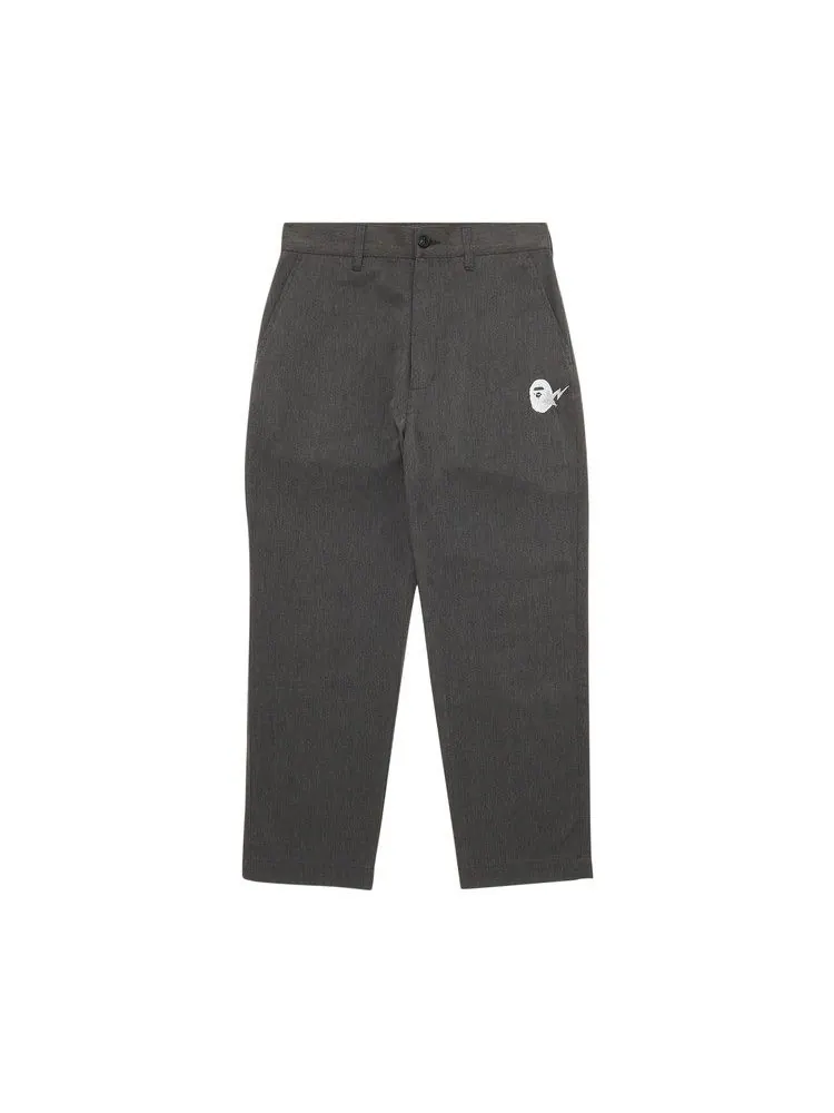 Брюки GOAT Exclusive BAPE Chino Melange Pants Charcoal — изображение 1 из 3, серый