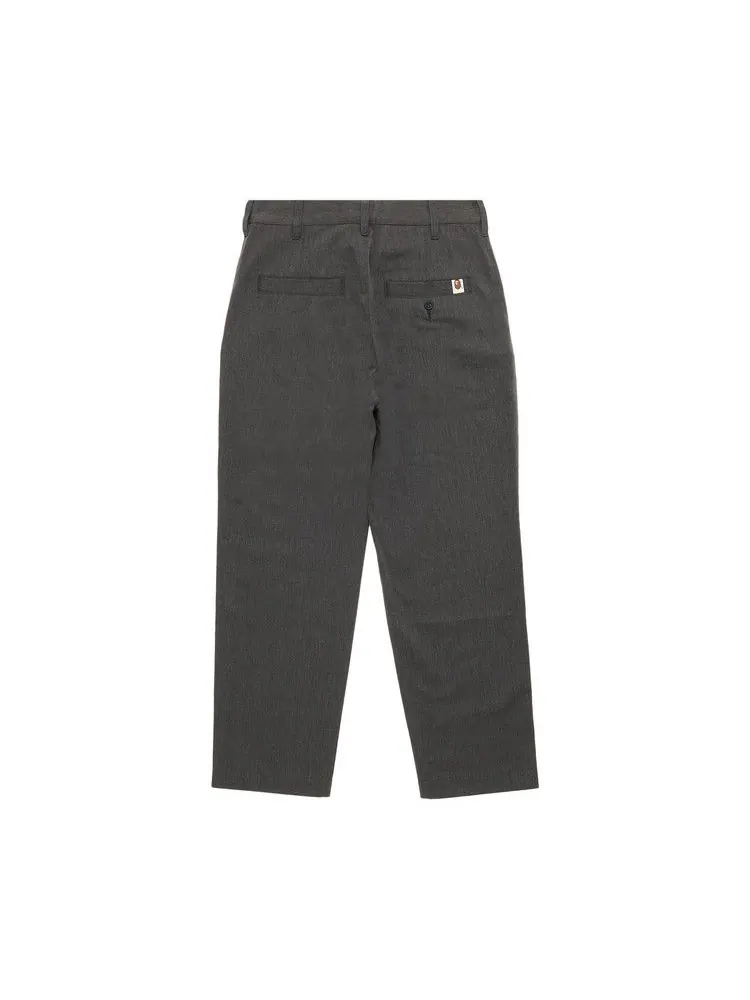 Брюки GOAT Exclusive BAPE Chino Melange Pants Charcoal — изображение 2 из 3, серый