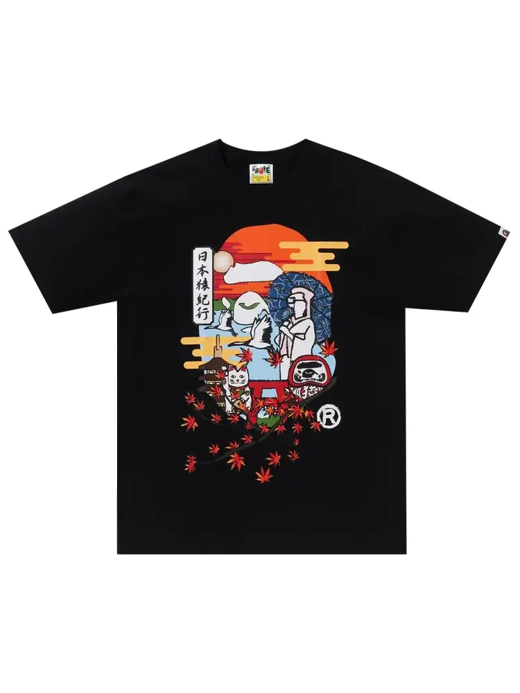 Футболка BAPE Japan Culture Ape Head 'Black' — изображение 1 из 1, черный