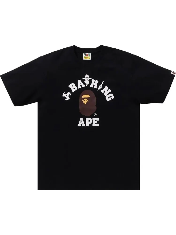 Футболка BAPE Ninja College 'Black' — изображение 1 из 1, черный