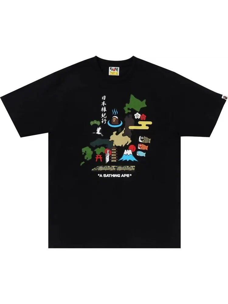 Футболка BAPE Japan Culture 'Black' — изображение 1 из 1, черный
