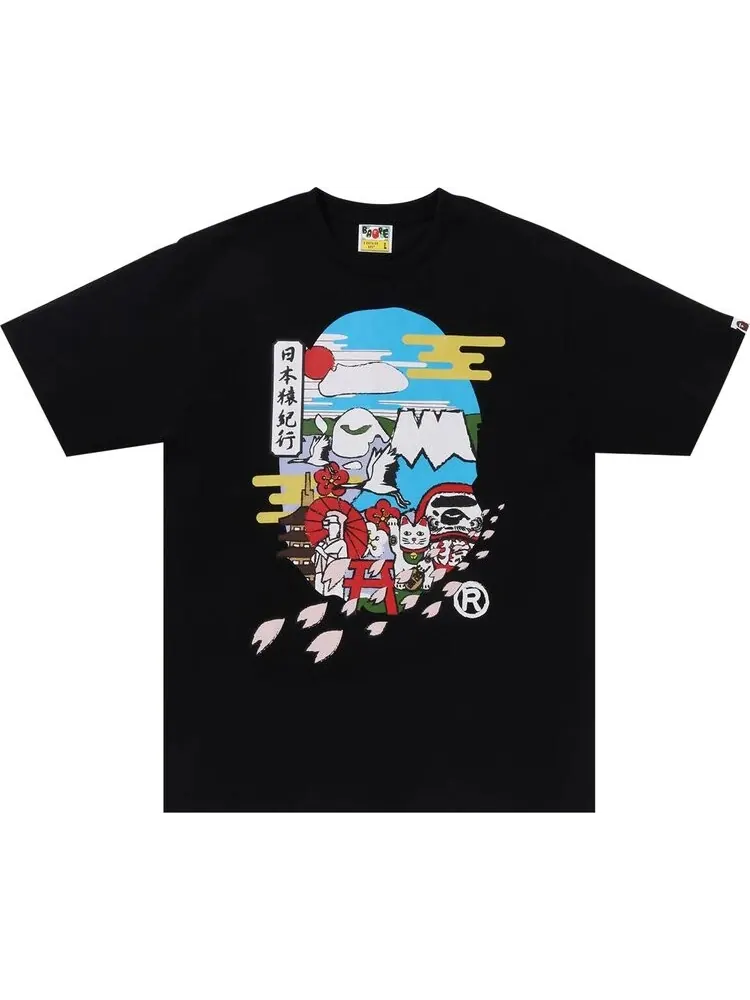 Футболка BAPE Japan Culture Ape Head 'Black' — изображение 1 из 1, черный