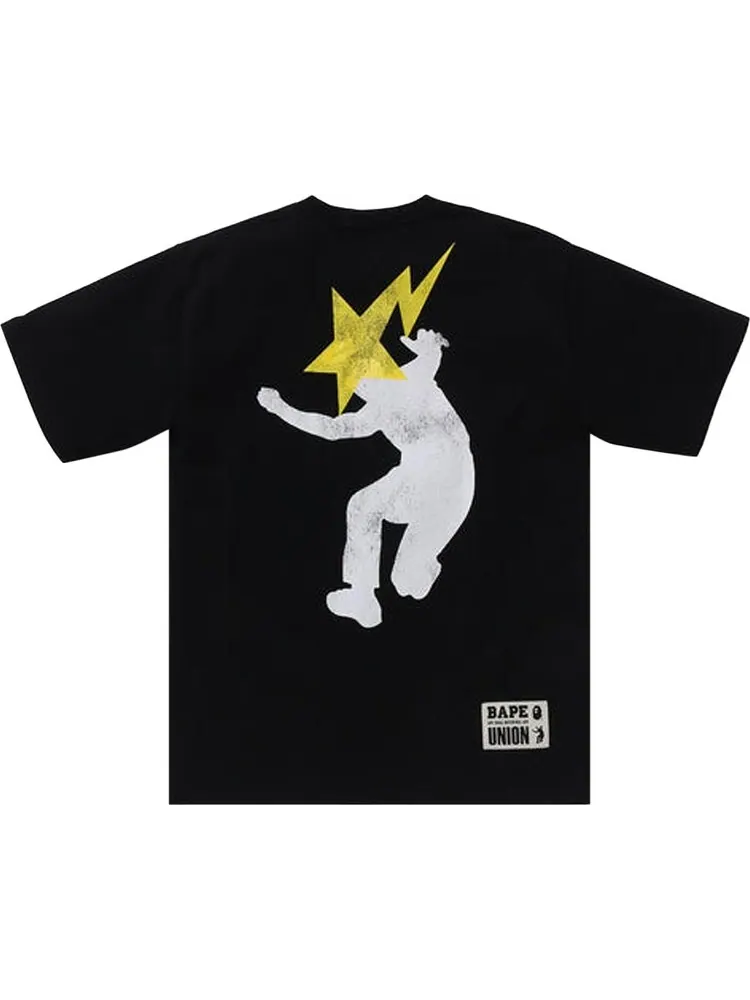 Футболка BAPE x Union Pigment Dyed Ape Head 'Black' — изображение 2 из 2, черный