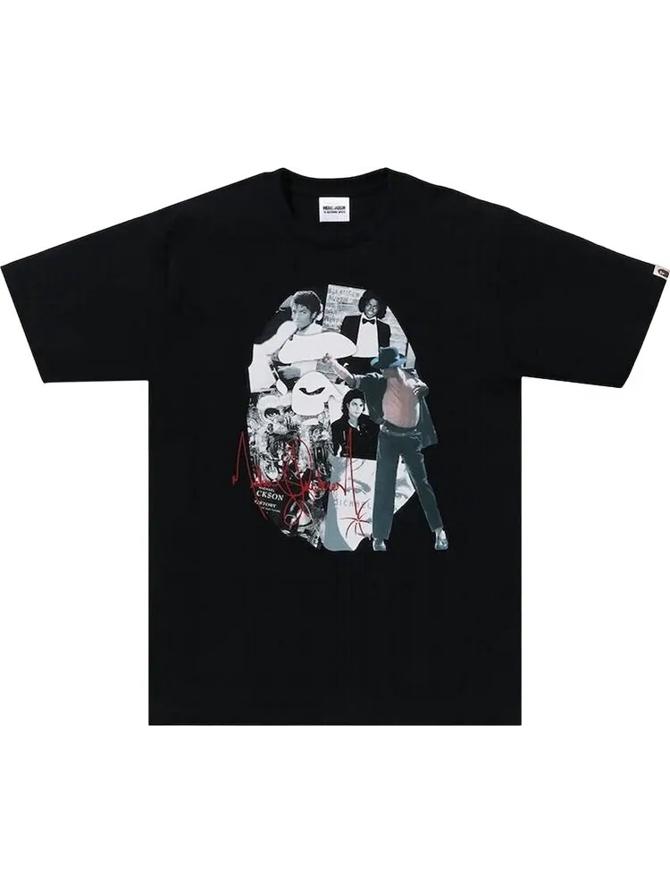 Футболка BAPE x Michael Jackson Album Jacket Ape Head 'Black' — изображение 1 из 2, черный