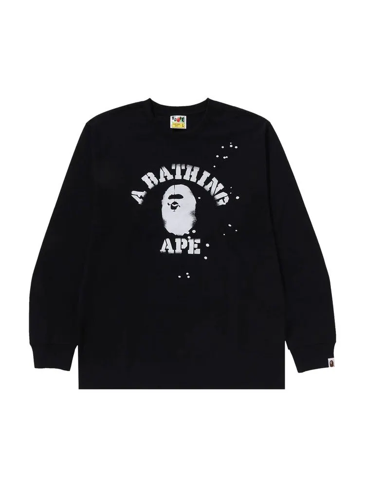 Футболка BAPE x Joshua Vibes College Long-Sleeve Tee — изображение 1 из 1, черный