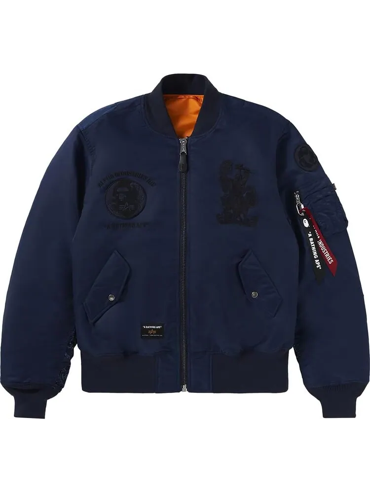 Куртка BAPE x Alpha Industries MA-1 'Black' — изображение 1 из 2, черный