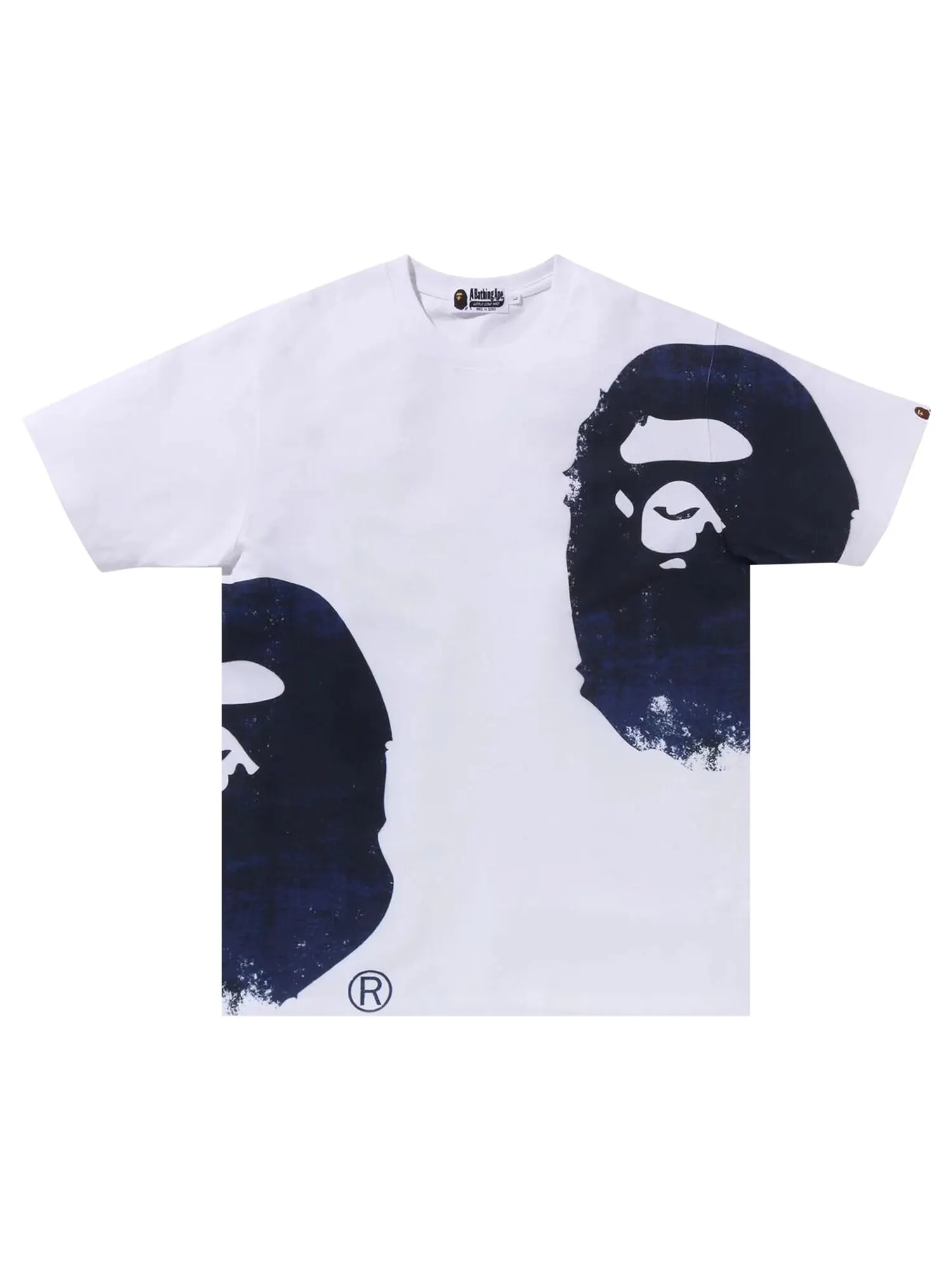 BAPE Футболка с несколькими головами обезьяны с принтом