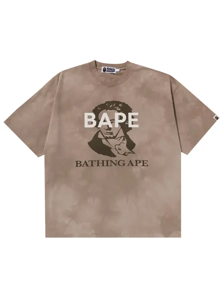 Футболка BAPE Tie Dye Bathing Ape Tee — изображение 1 из 1, бежевый