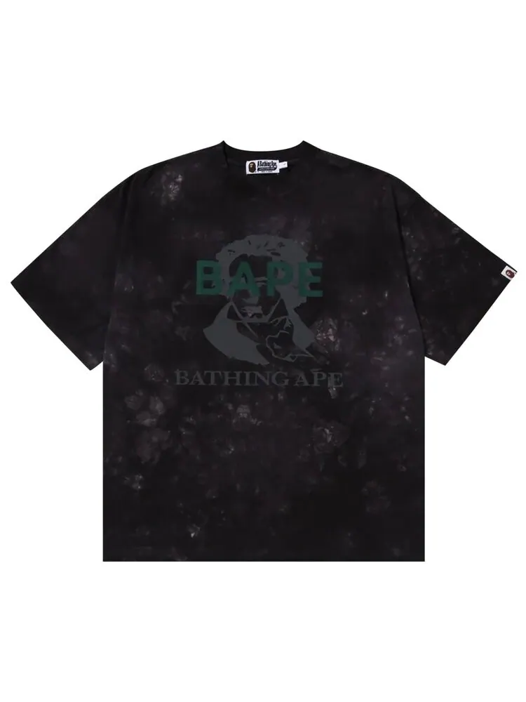 Футболка BAPE Tie Dye Bathing Ape 'Black' — изображение 1 из 1, черный