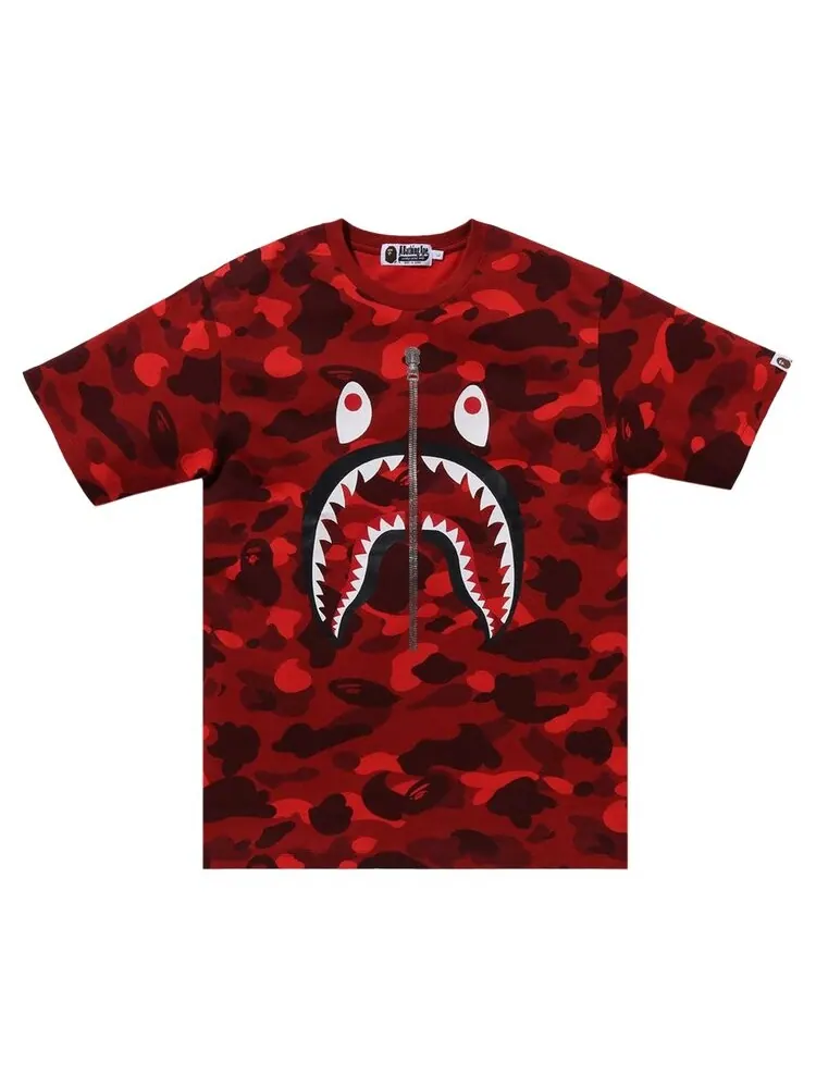 Футболка BAPE Color Camo Shark 'Red' — изображение 1 из 2, красный