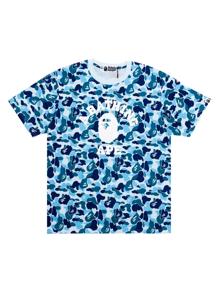 Футболка BAPE ABC Camo College 'Blue' — изображение 1 из 2, синий