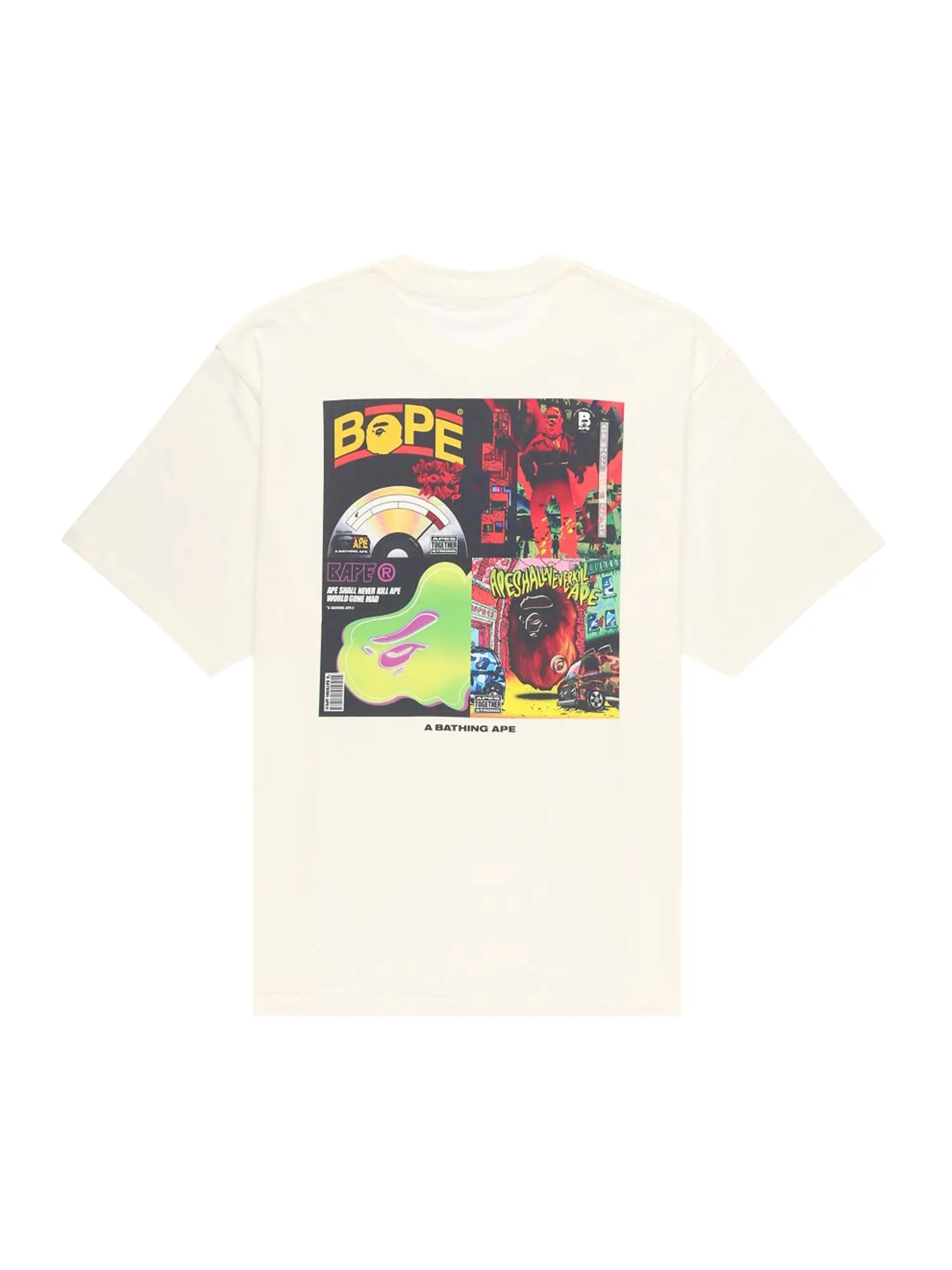 Футболка с монограммой BAPE Album — изображение 2 из 2, белый