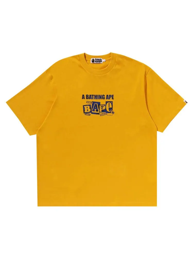 Футболка BAPE Text Graphic Tee — изображение 1 из 1, желтый