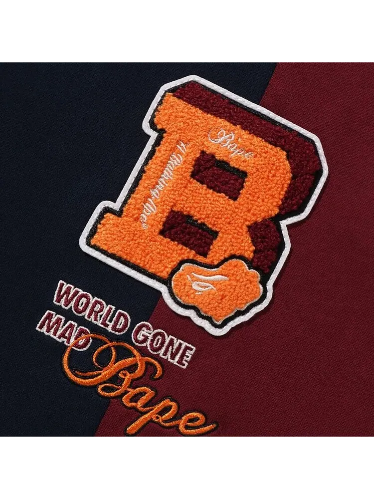Футболка BAPE Badges Color Blocking 'Navy' — изображение 3 из 3, синий