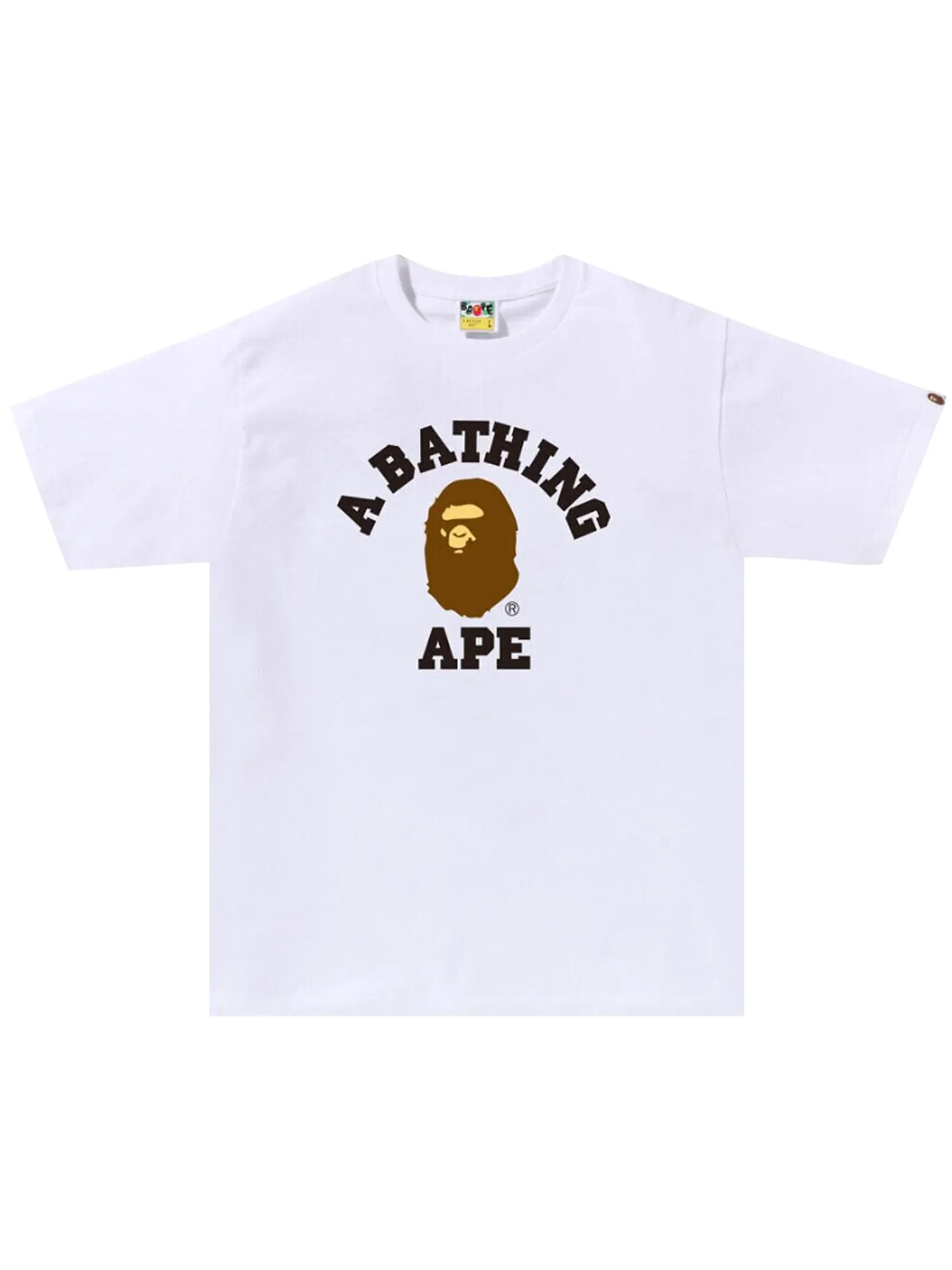Футболка колледжа BAPE Белая