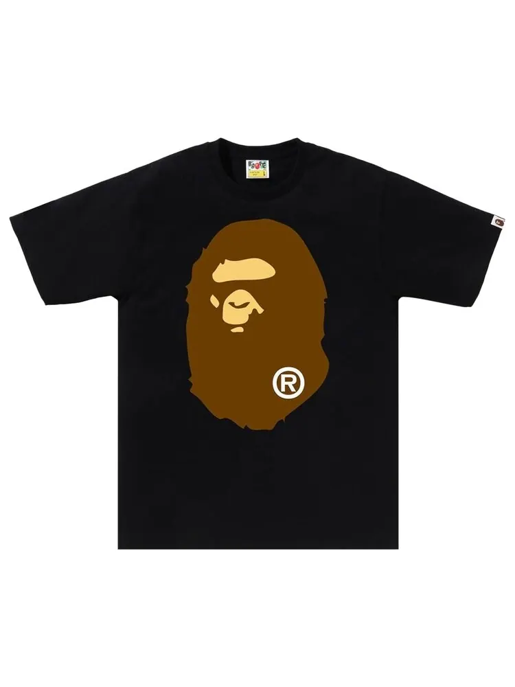 Футболка BAPE Big Ape Head 'Black' — изображение 1 из 2, черный