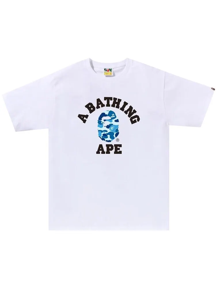 Футболка BAPE ABC Camo College 'White/Blue' — изображение 1 из 1, белый