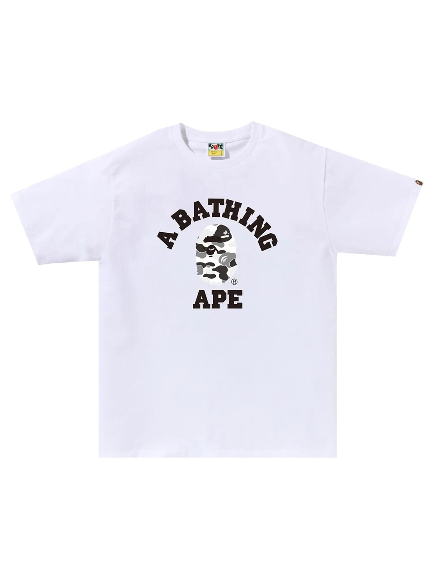 Камуфляжная футболка BAPE ABC Белый/Серый