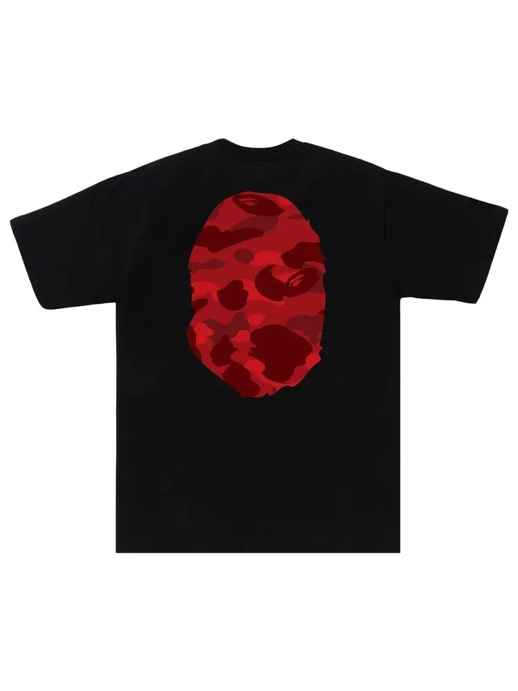 Футболка BAPE Color Camo Big Ape Head Tee — изображение 2 из 2, черный/красный