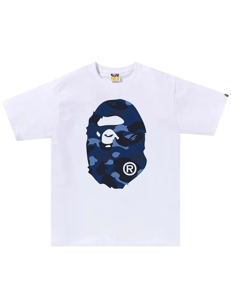 Футболка BAPE Color Camo Big Ape Head 'White/Navy' — изображение 1 из 2, белый