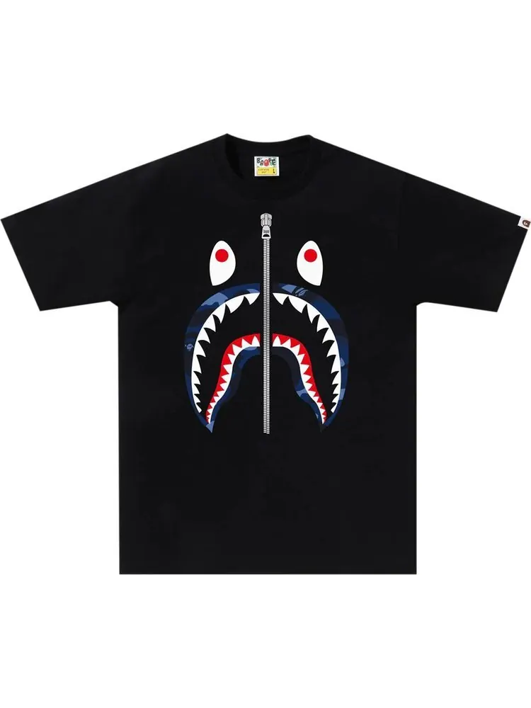 Футболка BAPE Color Camo Shark 'Black/Navy' — изображение 1 из 1, черный