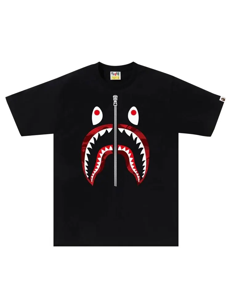 Футболка BAPE Color Camo Shark 'Black/Red' — изображение 1 из 1, черный