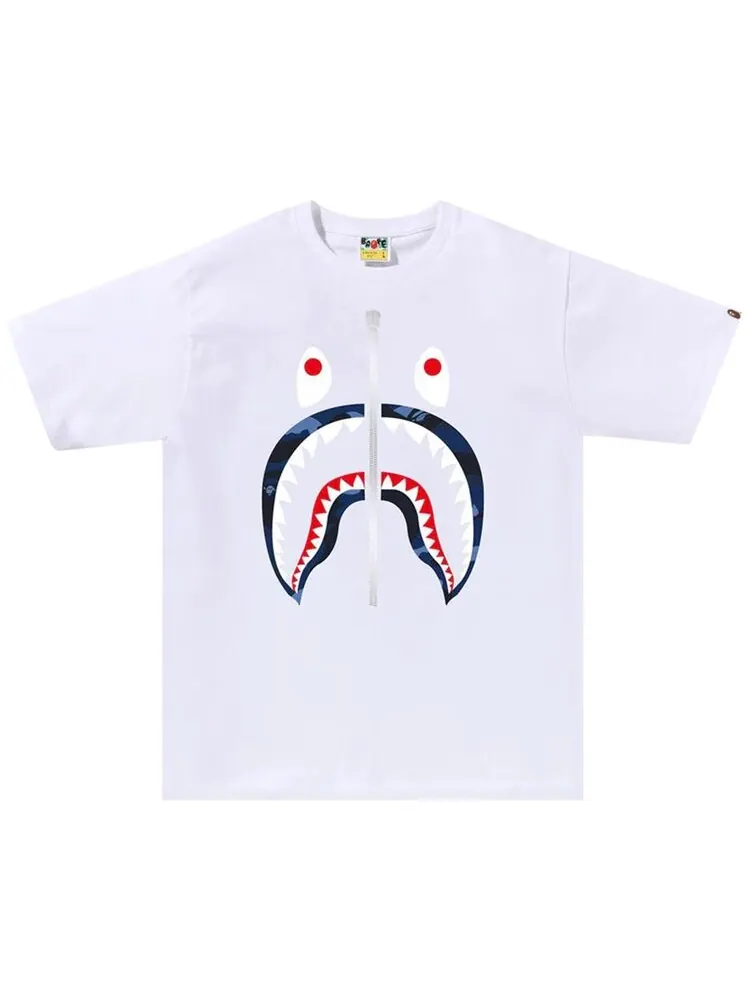 Футболка BAPE Color Camo Shark 'White/Navy' — изображение 1 из 1, белый