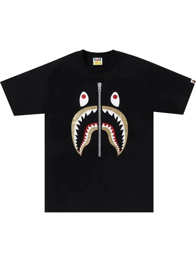 Футболка BAPE Glitter Shark 'Black' — изображение 1 из 1, черный