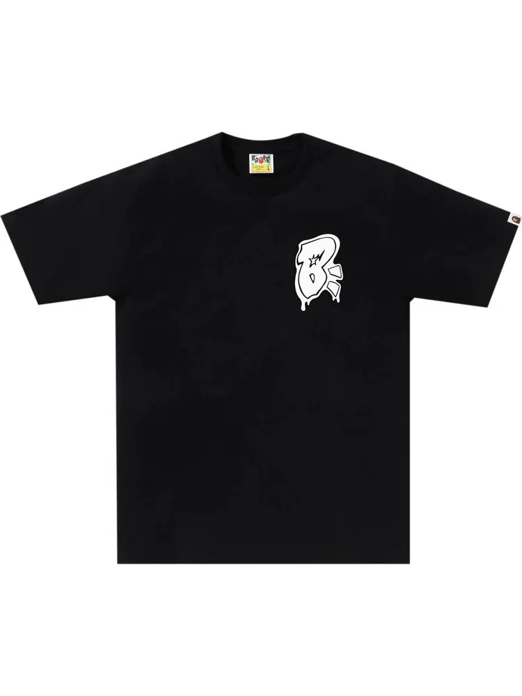 Футболка BAPE Graffiti B One Point 'Black' — изображение 1 из 1, черный