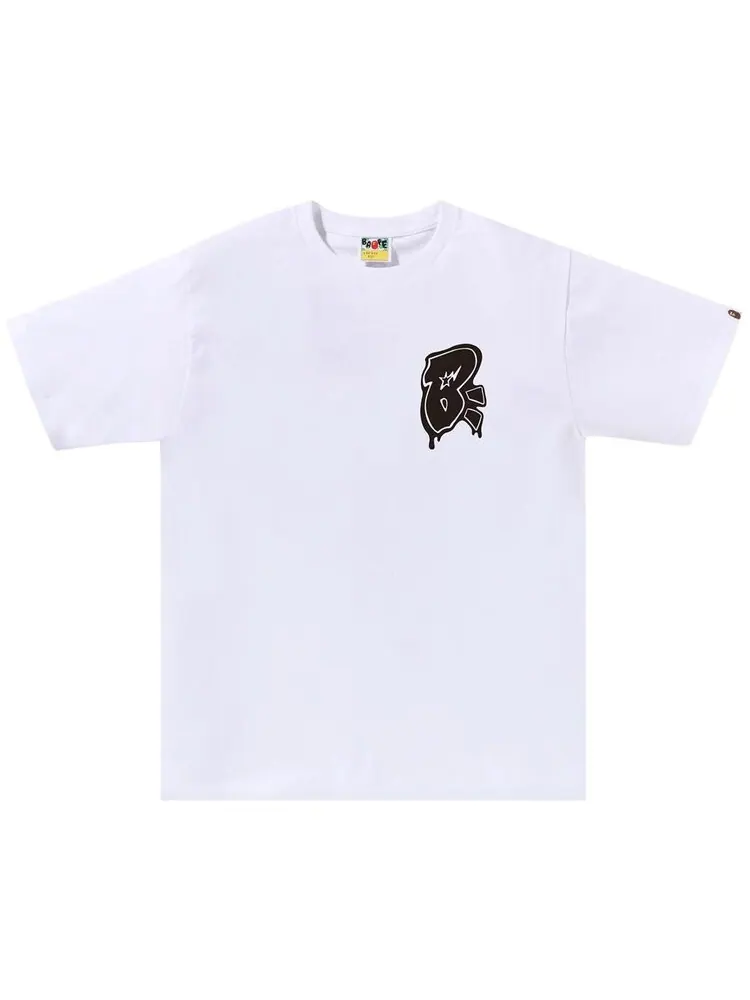 Футболка BAPE Graffiti B One Point 'White' — изображение 1 из 1, белый