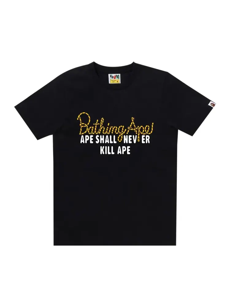 Футболка BAPE Champion Logo 'Black' — изображение 1 из 1, черный