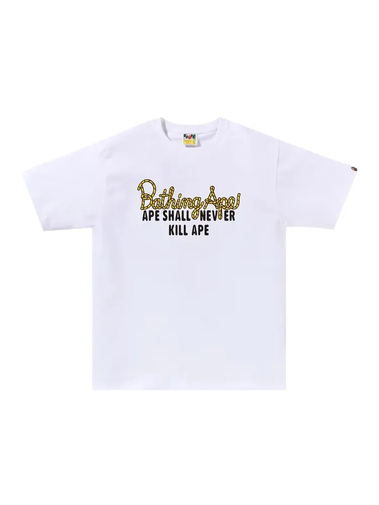 Футболка BAPE Champion Logo 'White' — изображение 1 из 1, белый
