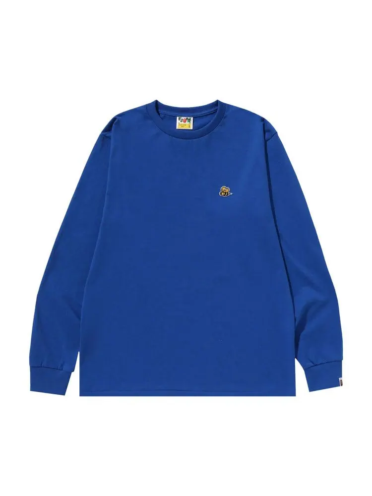 Футболка BAPE Bee One Point Long-Sleeve Tee — изображение 1 из 1, синий
