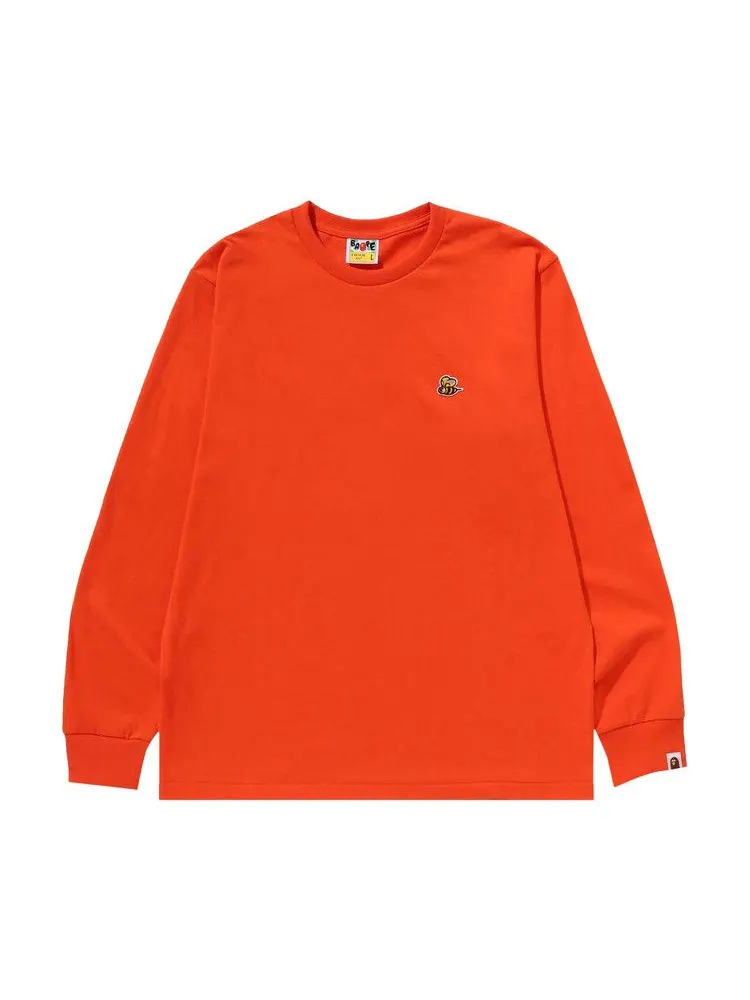 Футболка BAPE Bee One Point Long-Sleeve Tee — изображение 1 из 1, оранжевый