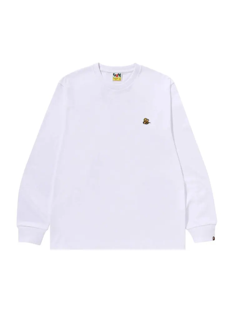 Футболка BAPE Bee One Point Long-Sleeve Tee — изображение 1 из 1, белый