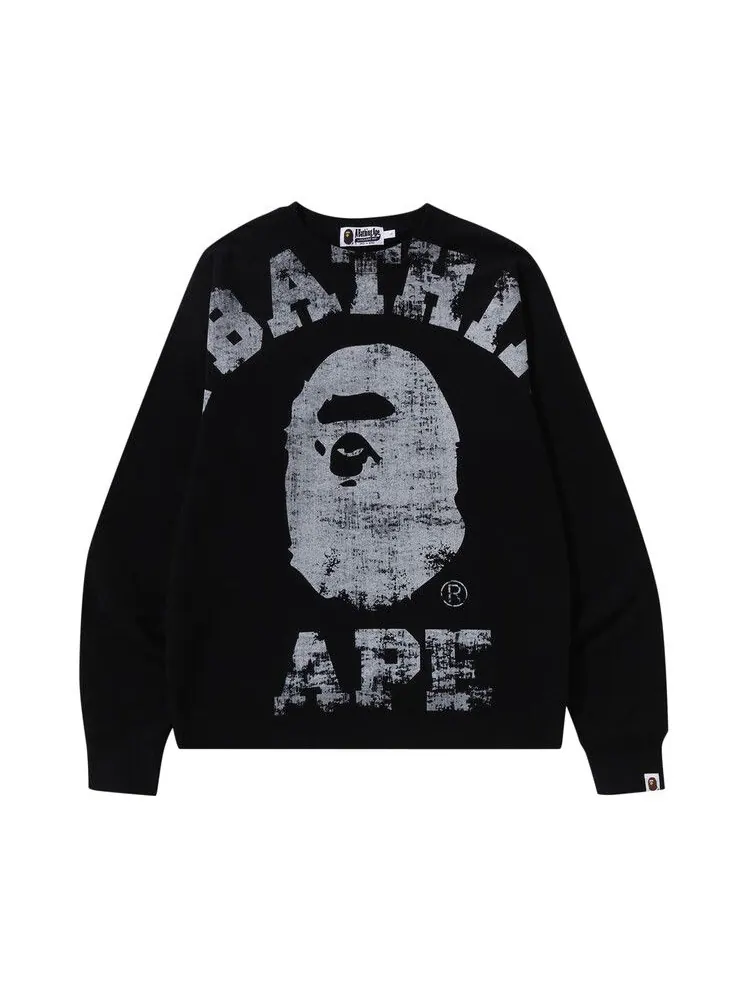 Свитер BAPE Big College Crewneck — изображение 1 из 1, черный