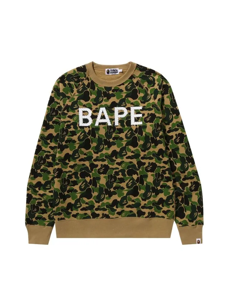 Свитер BAPE ABC Camo Crystal Stone Crewneck — изображение 1 из 1, зеленый