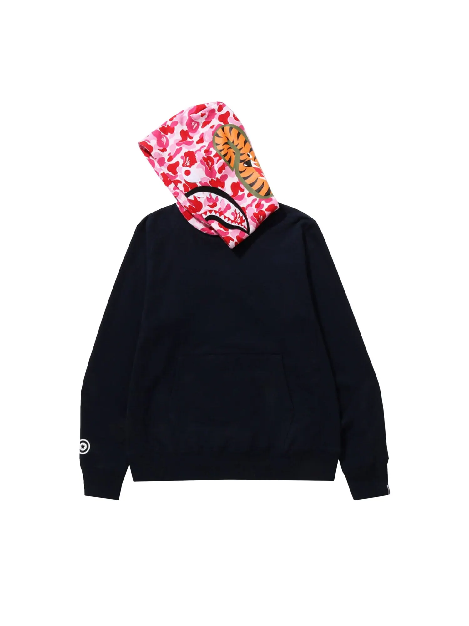 BAPE ABC Камуфляжный пуловер с капюшоном в виде акулы — изображение 2 из 2, темно-синий