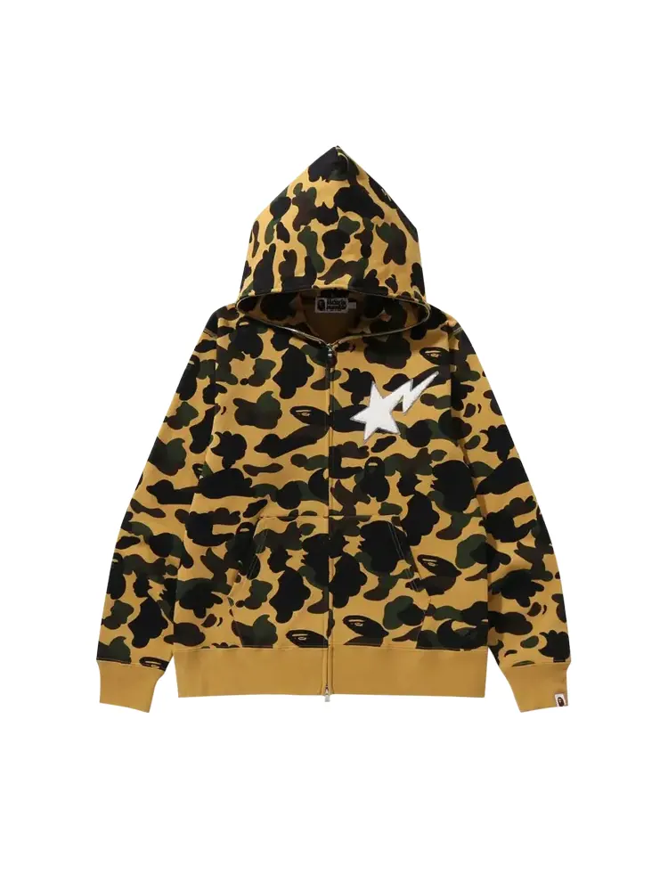 Худи BAPE 1st Camo Full Zip 'Yellow' — изображение 1 из 1, желтый
